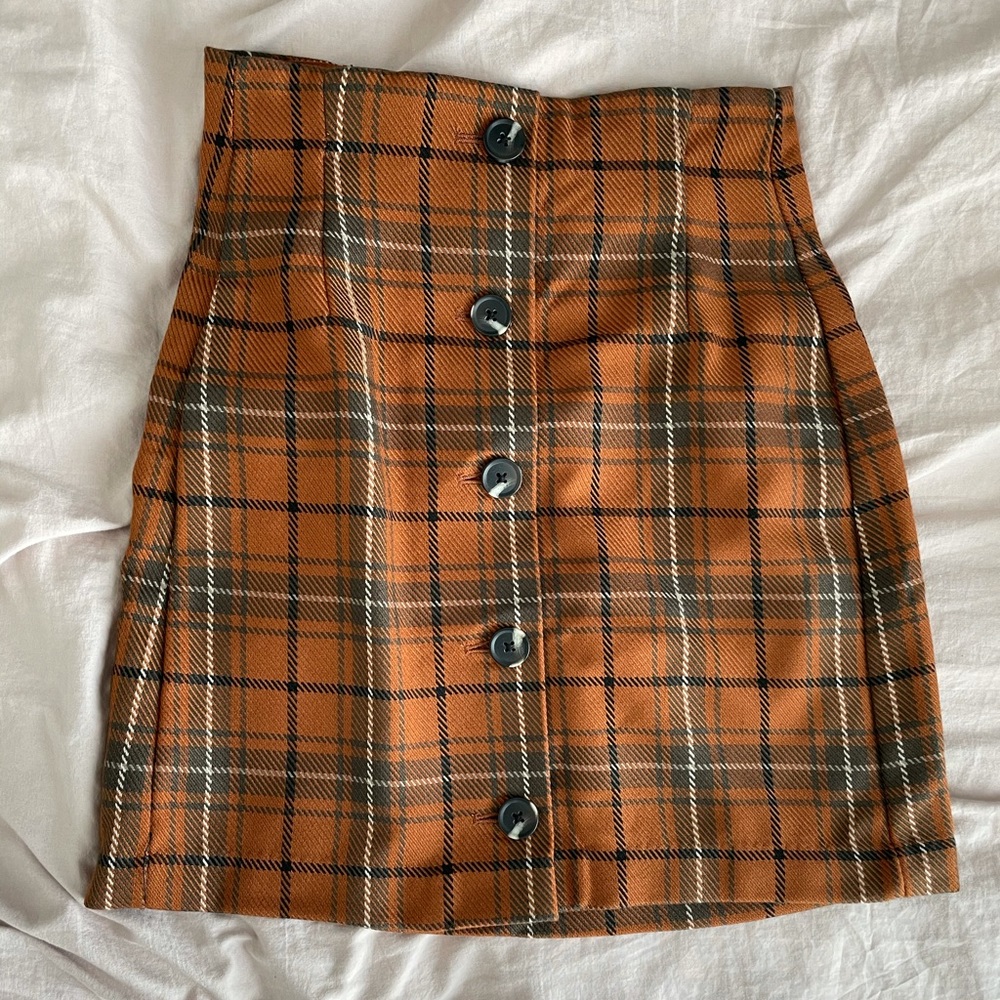 GU plaid mini skirt - M
